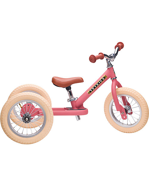Trybike Trybike Steel Vintage - Matt Pink - from 15 months! Balance Bikes