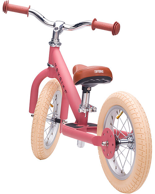 Trybike Trybike Steel Vintage - Matt Pink - from 15 months! Balance Bikes