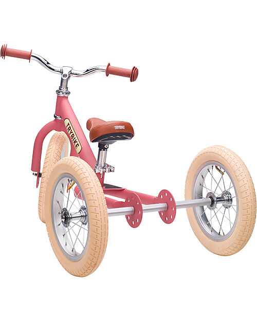Trybike Trybike Steel Vintage - Matt Pink - from 15 months! Balance Bikes