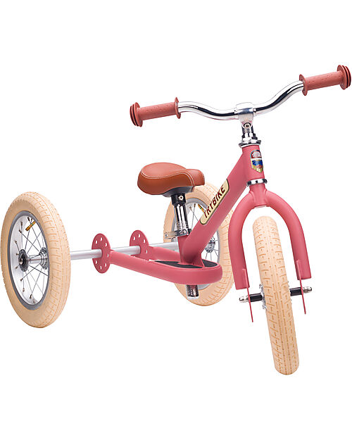Trybike Trybike Steel Vintage - Matt Pink - from 15 months! Balance Bikes