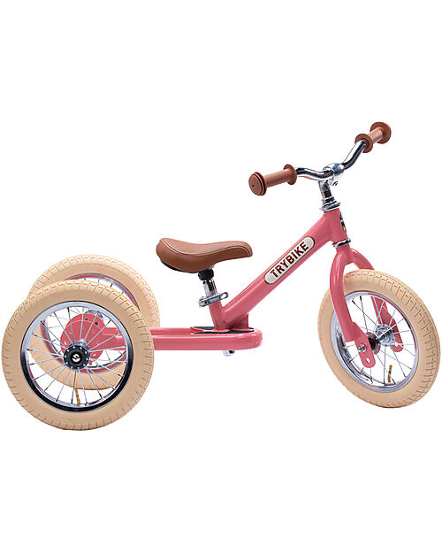 Trybike Vintage Pink Bike 2 in 1 + Trike Conversion Kit Tricycles