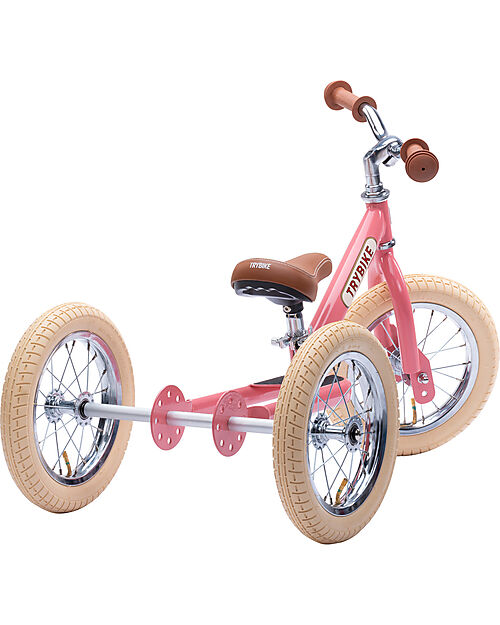 Trybike Vintage Pink Bike 2 in 1 + Trike Conversion Kit Tricycles