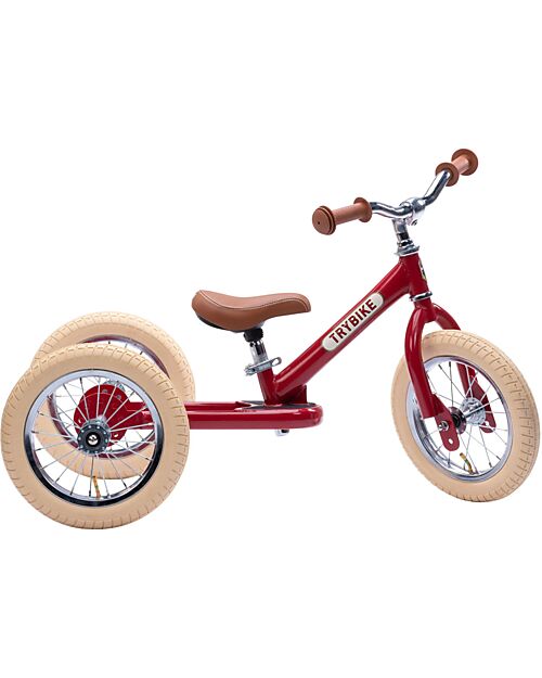Trybike Vintage Red Bike 2 in 1 + Trike Conversion Kit Tricycles