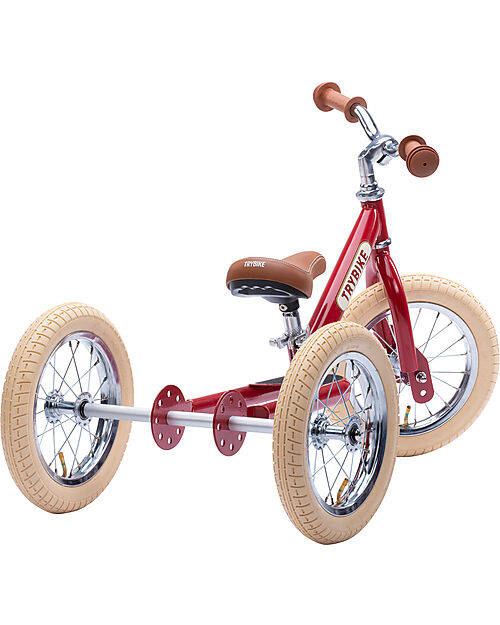 Trybike Vintage Red Bike 2 in 1 + Trike Conversion Kit Tricycles