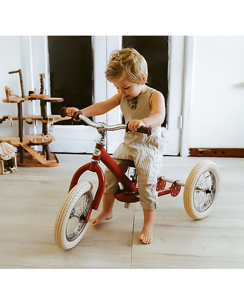 Trybike Vintage Red Bike 2 in 1 + Trike Conversion Kit Tricycles