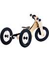 Trybike Wooden Bike 2 in 1 - Brown - Include Third Wheel Trike Kit! Balance Bikes