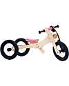 Trybike Wooden Bike 2 in 1 - Pink - Include Third Wheel Trike Kit! Balance Bikes