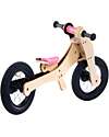 Trybike Wooden Bike 2 in 1 - Pink - Include Third Wheel Trike Kit! Balance Bikes