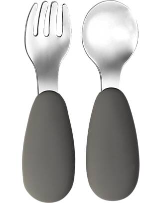 Tryco Baby Cutlery - Olive - Silicone and Stainless Steel Cutlery