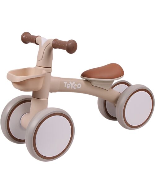 Tryco Baby Luna Balance Bike with Basket - Cream - From 1 to 3 Years Balance Bikes