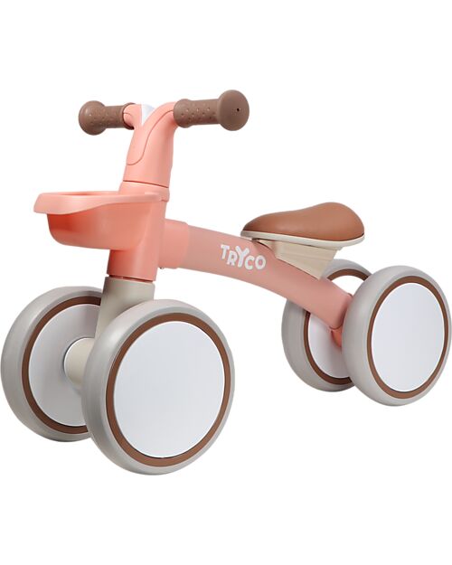 Tryco Baby Luna Balance Bike with Basket - Pink - From 1 to 3 Years Balance Bikes