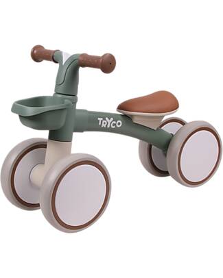 Tryco Baby Luna Balance Bike with Basket - Stonegreen - From 1 to 3 years Balance Bikes