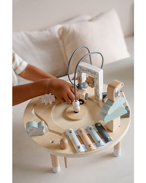 Tryco Baby Multi-Activity Wooden Coffee Table - Stimulates Creativity - 18+ m Wooden Stacking Toys