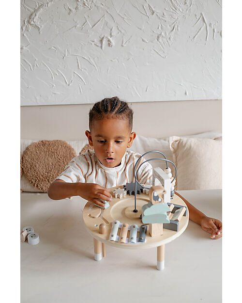 Tryco Baby Multi-Activity Wooden Coffee Table - Stimulates Creativity - 18+ m Wooden Stacking Toys