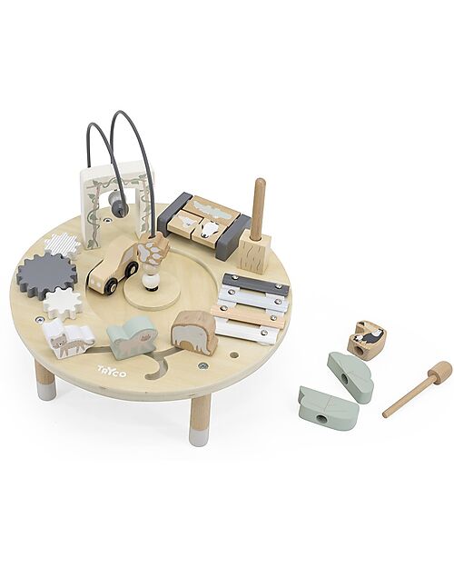 Tryco Baby Multi-Activity Wooden Coffee Table - Stimulates Creativity - 18+ m Wooden Stacking Toys