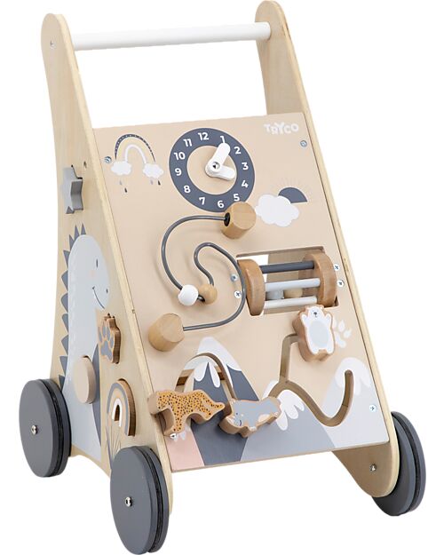 Tryco Baby Nature Wooden First Steps Trolley with Blocks - 12+ m Push-Toys