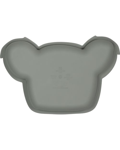 Tryco Baby Plate Koala Kyle - Olive Gray - Silicone Bowls & Plates