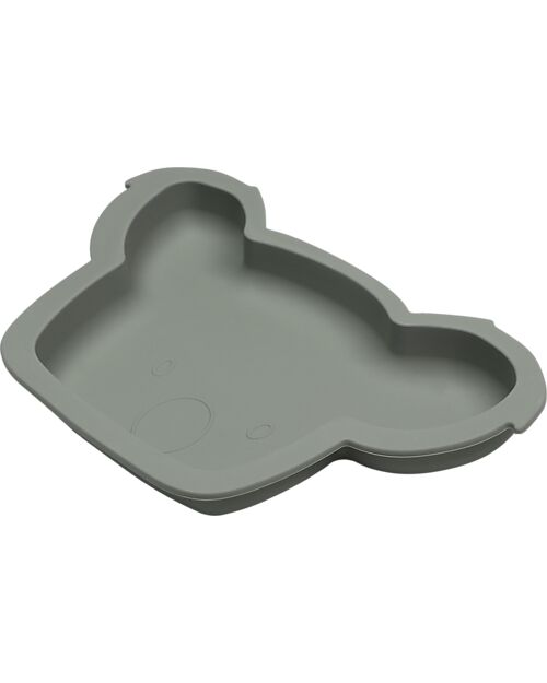 Tryco Baby Plate Koala Kyle - Olive Gray - Silicone Bowls & Plates