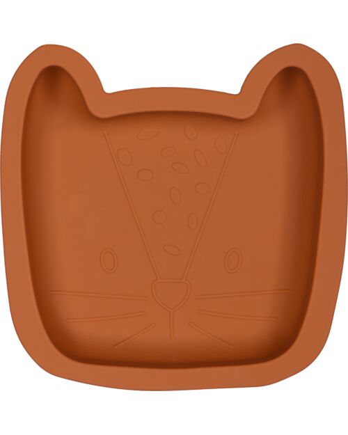 Tryco Baby Plate Leopard Lenny - Sienna - Silicone Bowls & Plates