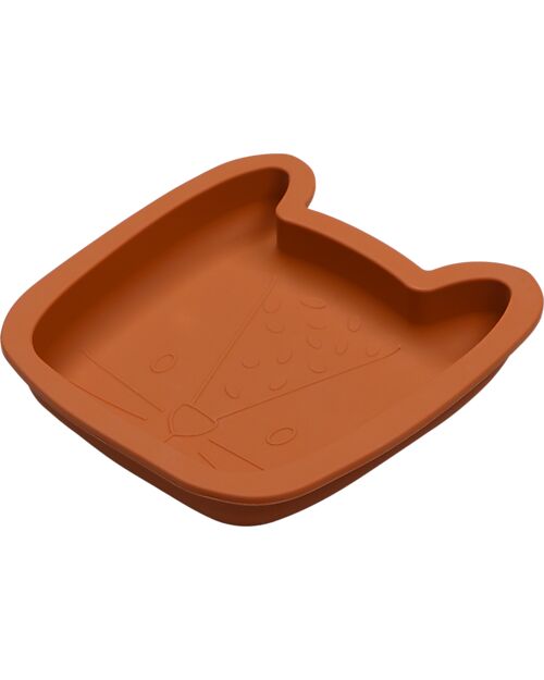 Tryco Baby Plate Leopard Lenny - Sienna - Silicone Bowls & Plates