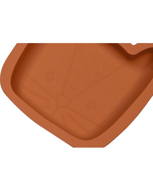 Tryco Baby Plate Leopard Lenny - Sienna - Silicone Bowls & Plates