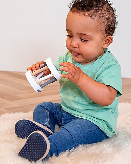 Tryco Baby Rotating Wooden Rattle - Non-toxic Water Paints - 12+ m Wooden Stacking Toys