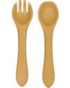Tryco Baby Spoon and Fork Set - Honey Gold - Silicone Cutlery