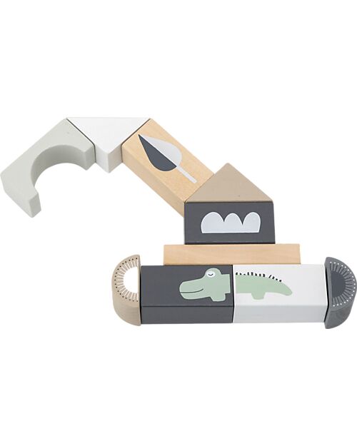 Tryco Baby Stackable Wooden Blocks - 50 Pieces - 2+ Years Wooden Blocks and Construction Sets