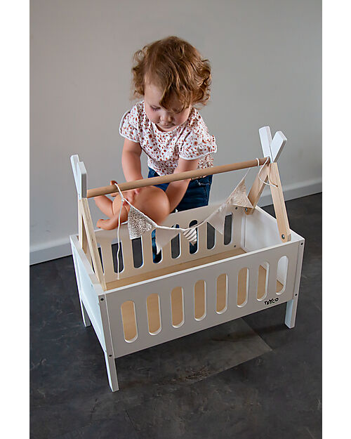 Tryco Baby Tipi Bed for Dolls up to 48 cm - Wood - 18+ m Dolls Houses