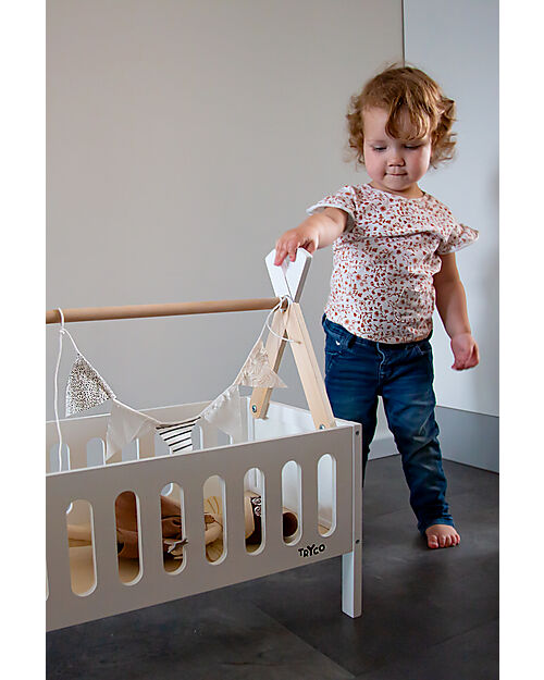 Tryco Baby Tipi Bed for Dolls up to 48 cm - Wood - 18+ m Dolls Houses