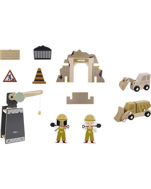 Tryco Baby Trainset Extension - Construction Wooden Toy Cars, Trains & Trucks