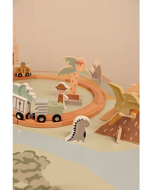 Tryco Baby Tryco - Trainset Extension Dinosaurs Wooden Toy Cars, Trains & Trucks