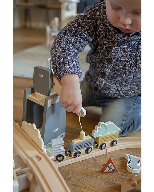 Tryco Baby Tryco - Trainset Extension Dinosaurs Wooden Toy Cars, Trains & Trucks