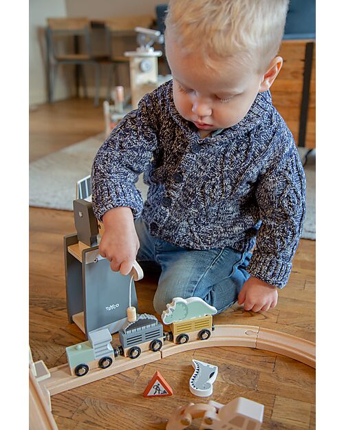 Tryco Baby Tryco - Trainset Extension Dinosaurs Wooden Toy Cars, Trains & Trucks