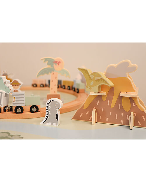 Tryco Baby Tryco - Trainset Extension Dinosaurs Wooden Toy Cars, Trains & Trucks