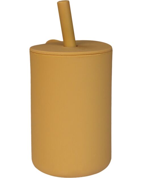 Tryco Baby Tumbler with Straw - Honey/Gold - Silicone - 0+ Beakers