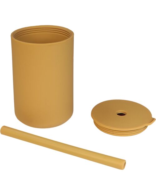 Tryco Baby Tumbler with Straw - Honey/Gold - Silicone - 0+ Beakers