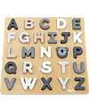 Tryco Baby Wooden Alphabet Puzzle - Helps the development of Intellectual Abilities - 18+ m Montessori Toys