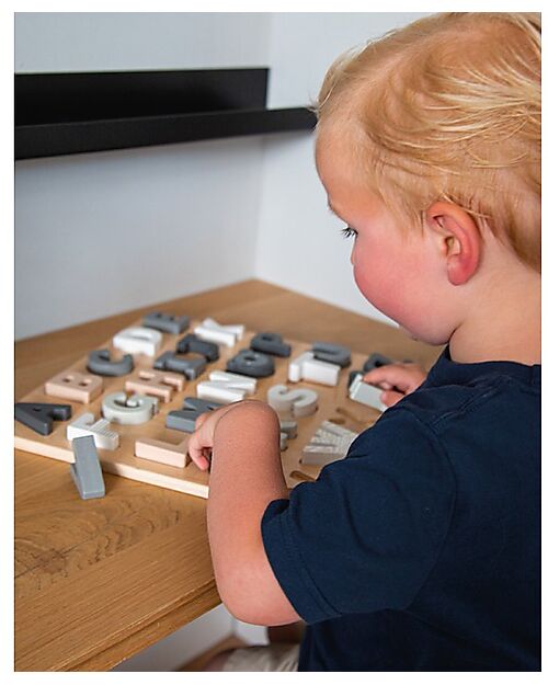 Tryco Baby Wooden Alphabet Puzzle - Helps the development of Intellectual Abilities - 18+ m Wooden Stacking Toys