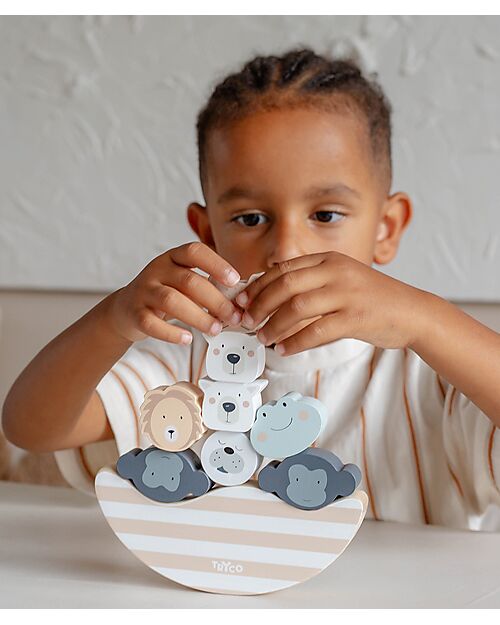 Tryco Baby Wooden Balance Game - Jungle - Stimulate Coordination Eye Hand - 3+ Years Balance Toys_