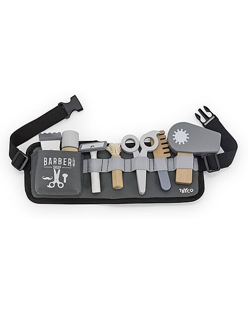 Tryco Baby Wooden Barber Set - Non-toxic Water Paints - 3+ Years Pretend Play