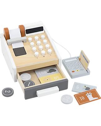 Tryco Baby Wooden Cash Register - Non-toxic Water Colors - 3+ Years Pretend Play