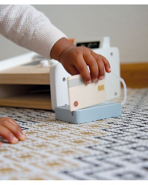 Tryco Baby Wooden Cash Register - Non-toxic Water Colors - 3+ Years Pretend Play