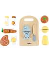 Tryco Baby Wooden Chopping Board with Food - Non-toxic Water-based Color Wooden Food