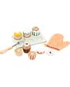 Tryco Baby Wooden Cupcake Set - Non-toxic Water-based Color Wooden Food