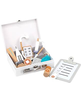 Tryco Baby Wooden Doctor's Case Set - Lots of Elements to Stimulate Creativity - 3+ Years Pretend Play