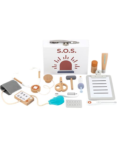 Tryco Baby Wooden Doctor's Case Set - Lots of Elements to Stimulate Creativity - 3+ Years Pretend Play