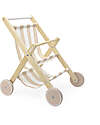 Tryco Baby Wooden Doll Stroller - White & Pink - 18+ m Toy Prams