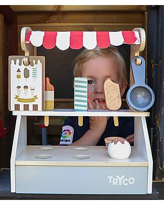 Tryco Baby Wooden Ice Cream Shop - Non-toxic Water-based Color Toy Kitchens