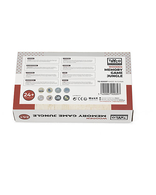 Tryco Baby Wooden Memory - Jungle - 16 Pieces Memory Games